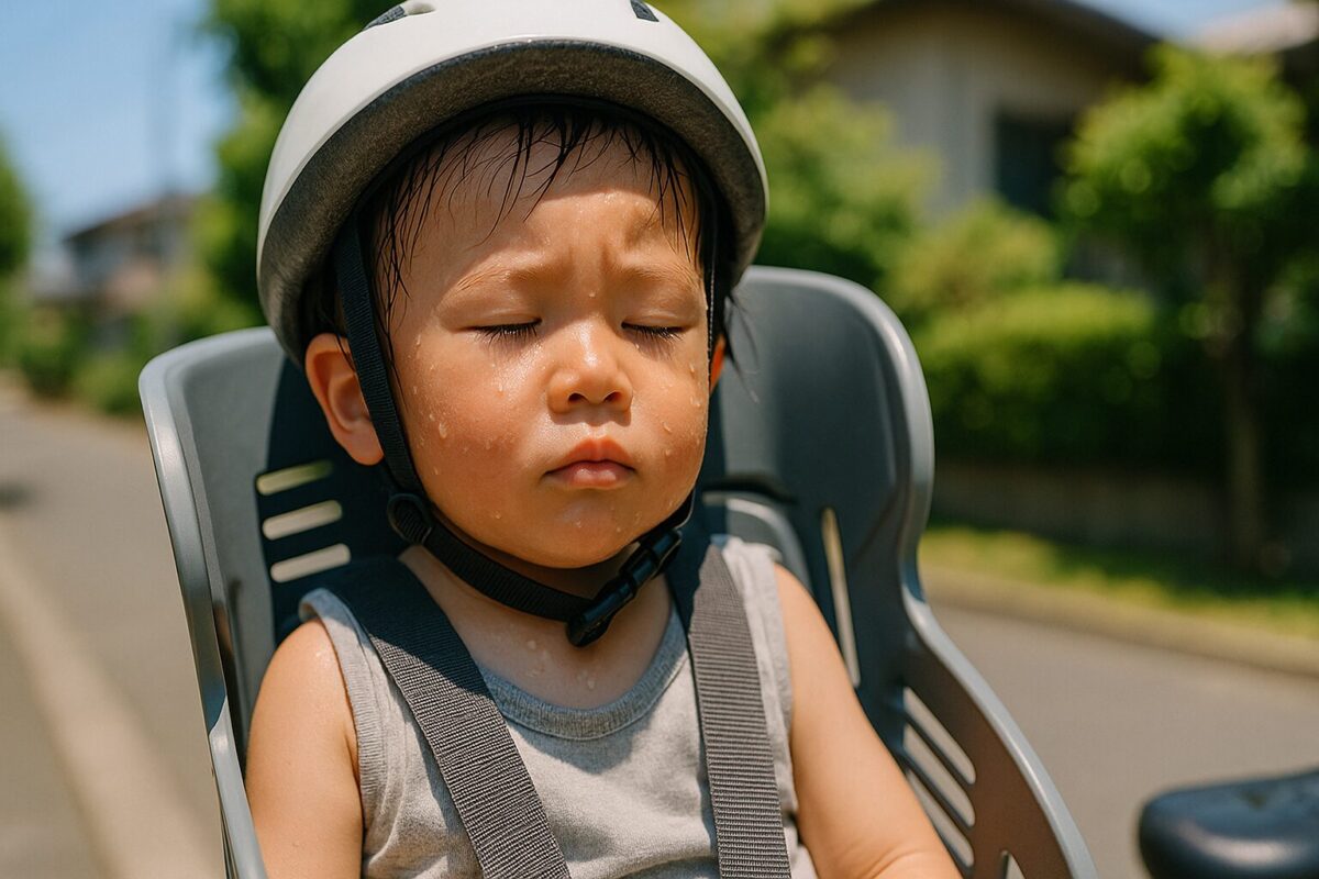 自転車 チャイルドシート 暑さ対策